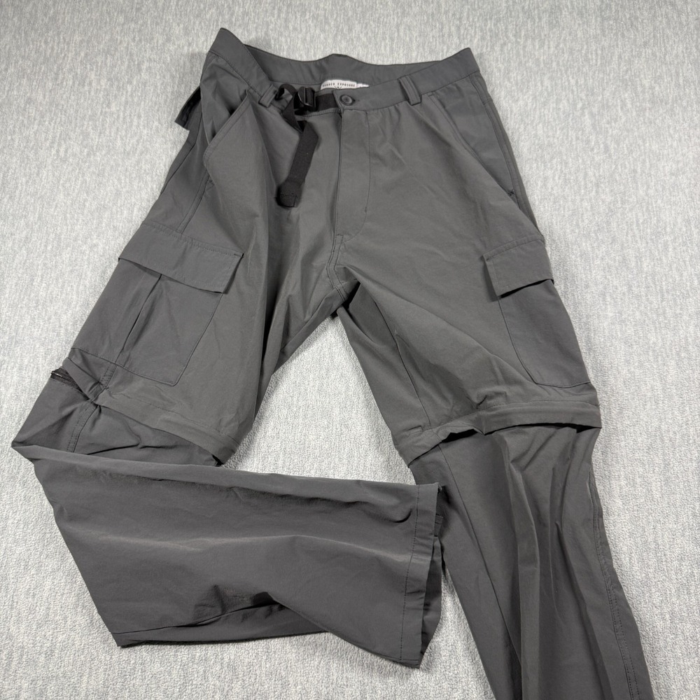 Rugged Exposure Pants Mens 32x32 Gray Convertible Zip Off Cargo Hiking Outdoor - Picture 1 of 7